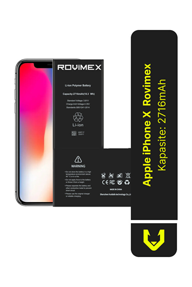 Apple Iphone X Batarya Pil Uyumlu - 1