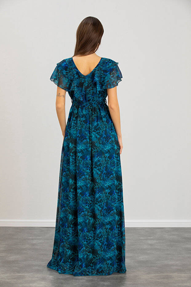 Uzun Şifon Elbise - 5