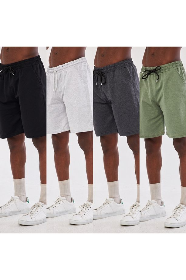 Unisex 4 Renk Basic Şort - 1