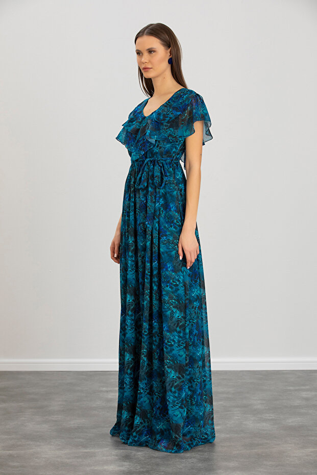 Uzun Şifon Elbise - 1