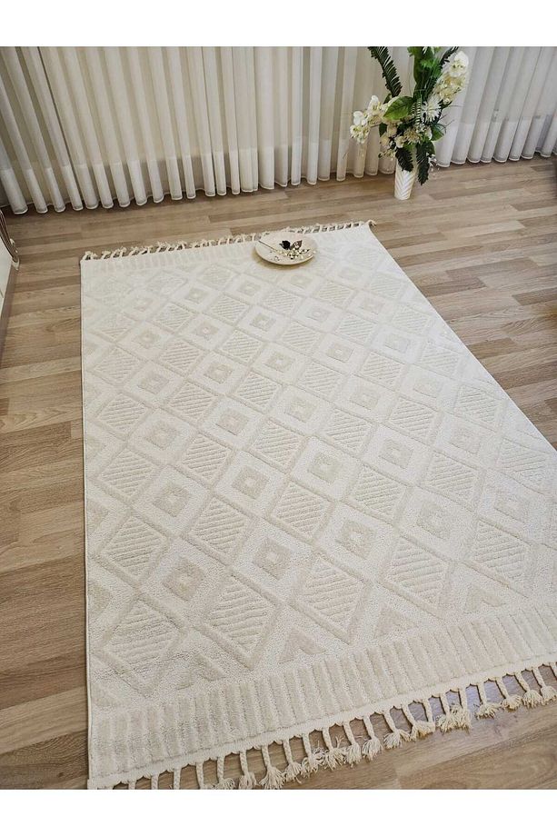 İskandinav Bambu Tarz Antialerjik Yumuşak 4m2 Ve 6m2 Salon Oturma Odası Çocuk Odası Mutfak Halısı - 2