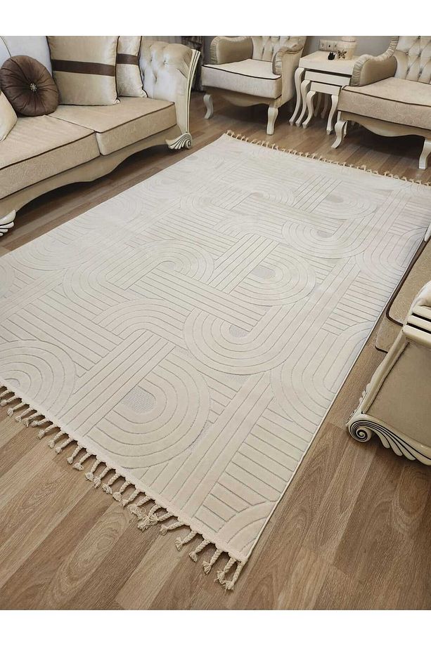 İskandinav Bambu Tarz Antialerjik Bukle Yumuşak 4 M2 Ve 6 M2 Salon Oturma-çocuk Odası Mutfak Halısı - 4