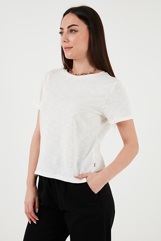 Cotton Regular Fit Crew Neck T Shirt T SHIRT A9401