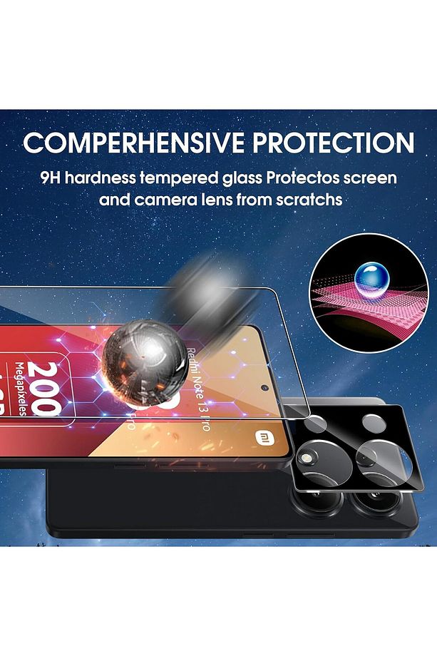 Xiaomi Redmi Note 13 Pro 4g Kamera Koruma Lens Camı + Temperli Ekran Camı Seti (BİRER ADET) - 4