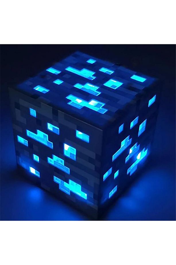 Minecraft Maden Lambası Mavi Şarjlı Kablosuz - 1