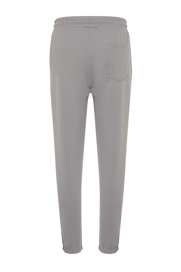 Gri Regular Fit Baskılı Biyeli Lastik Paça Eşofman Altı TMNSS22EA0121 - 6