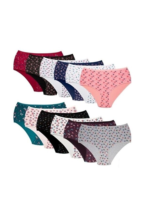 Pack of 12 Patterned Women's Bato Panties