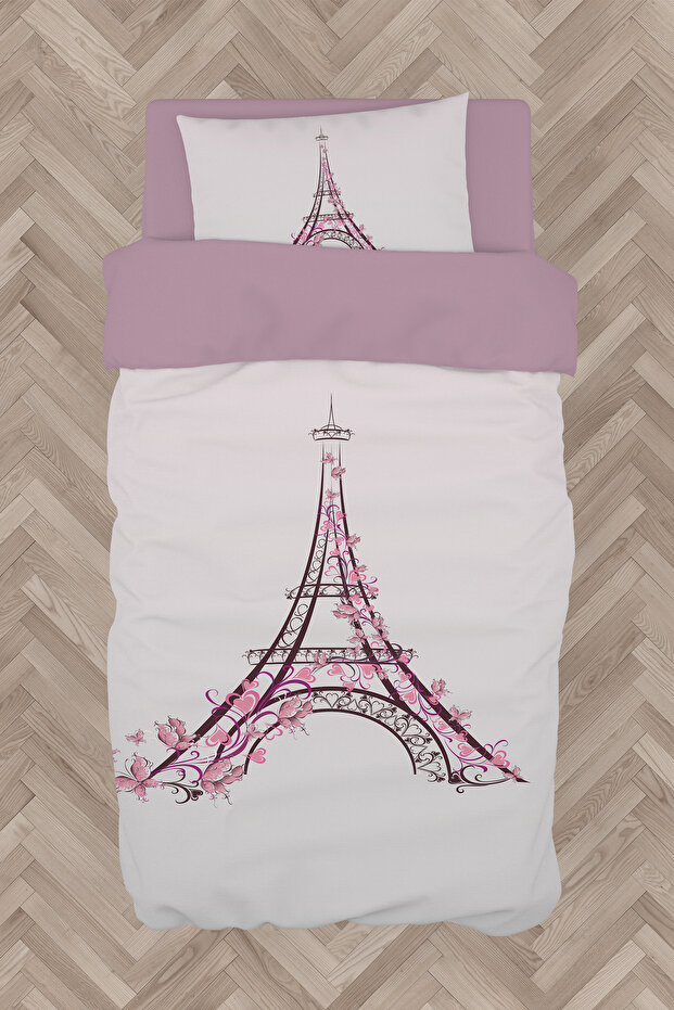 Baby and Children's Room Eiffel Tower Patterned Duvet Cover Set Bmn-8318