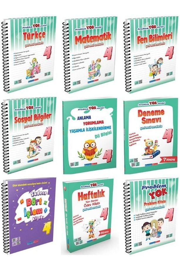 Salan 4. sınıf Problem Yok Set + sadece dört işlem kitabı - 1