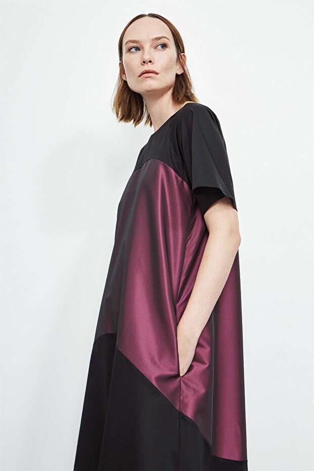 Tafta Detaylı Elbise - 1