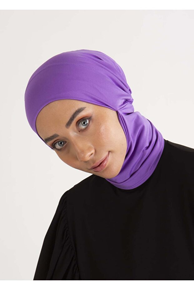 Tesettür Deniz Bonesi - Mor - 7