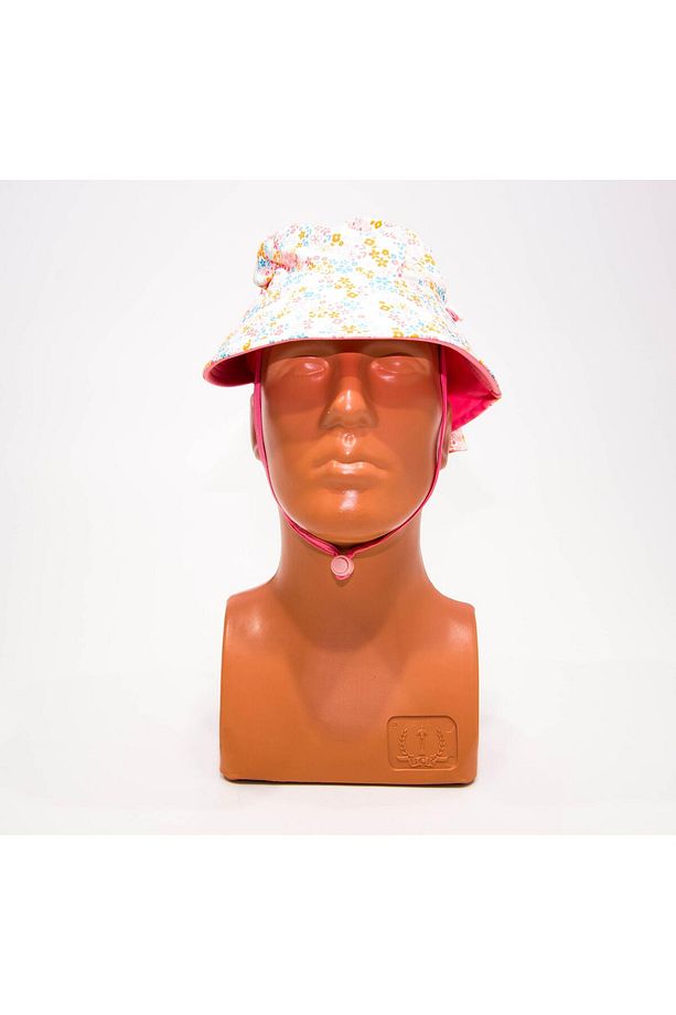 Nabaiji Bebek Uv Korumalı Şapka - Pembe / Çiçek Baskılı 3-5 Yaş 49-51cm Kafa Ölcüsü Çift Taraflı Mer - 2