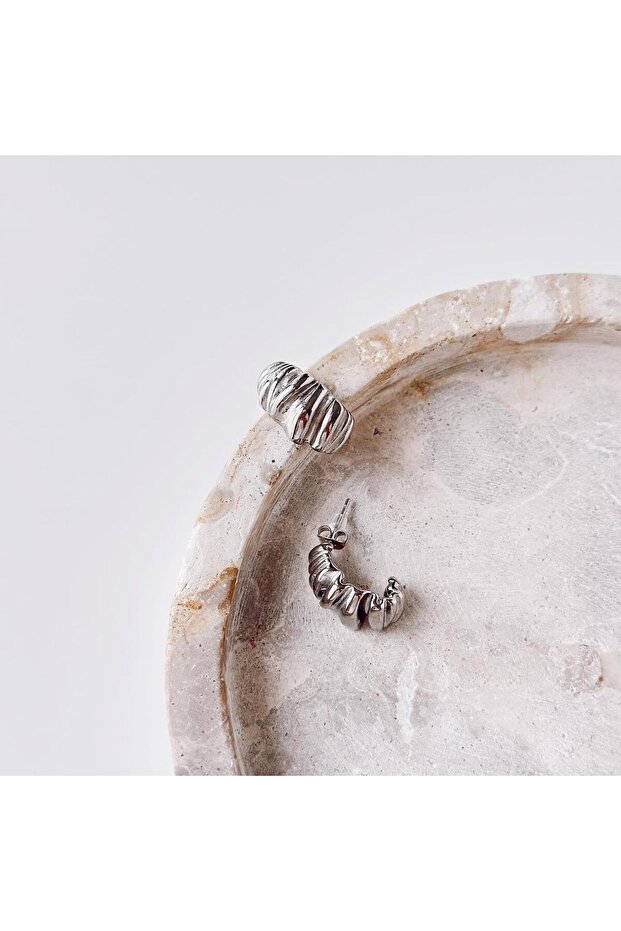 أقراط Ondule الرمادية - 1