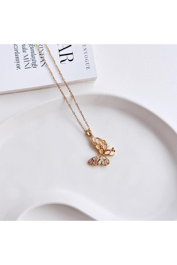 Papillon Çelik Kolye - 1