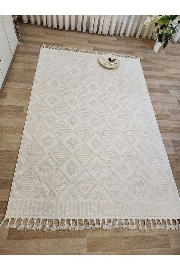 İskandinav Bambu Tarz Antialerjik Yumuşak 4m2 Ve 6m2 Salon Oturma Odası Çocuk Odası Mutfak Halısı - 7