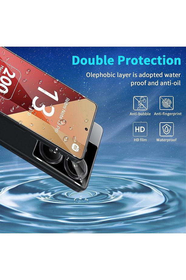 Xiaomi Redmi Note 13 Pro 4g Kamera Koruma Lens Camı + Temperli Ekran Camı Seti (BİRER ADET) - 3