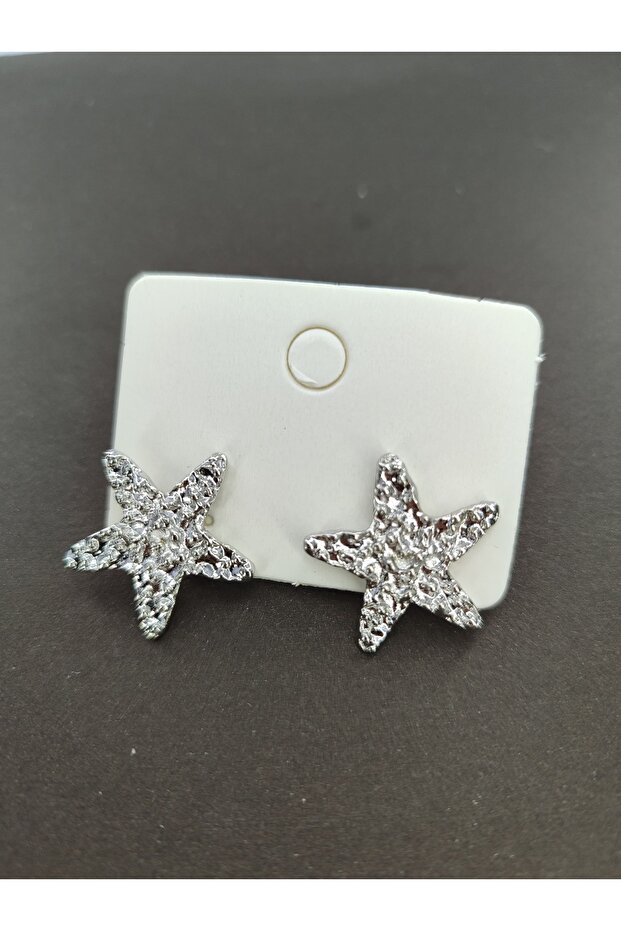 أقراط نجمة منقوشة - 1