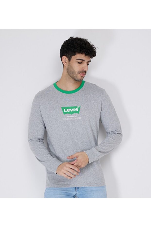 LE LS TEE Erkek Gri T-Shirt