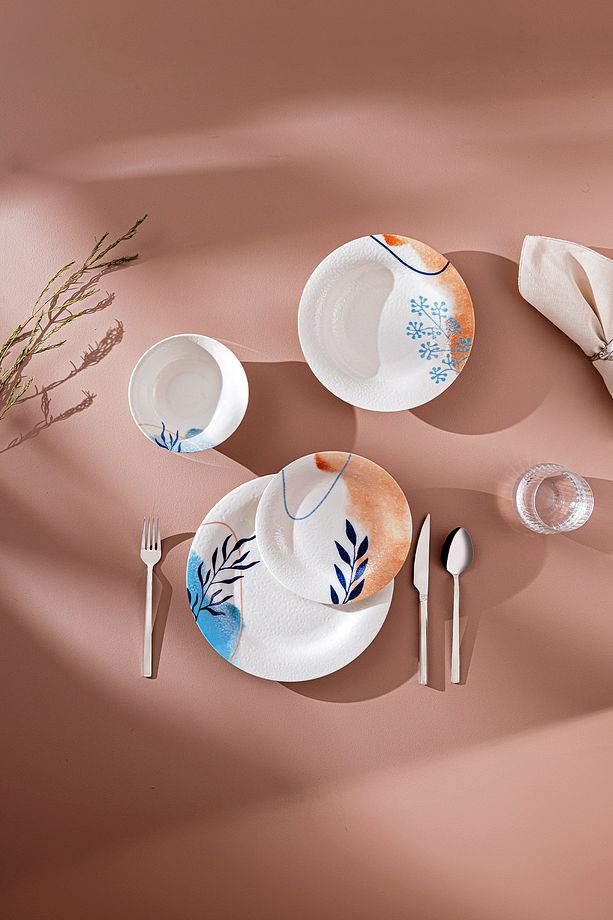 Sunrise 24 Parça Yuvarlak 6 Kişilik Yemek Takımı - 1