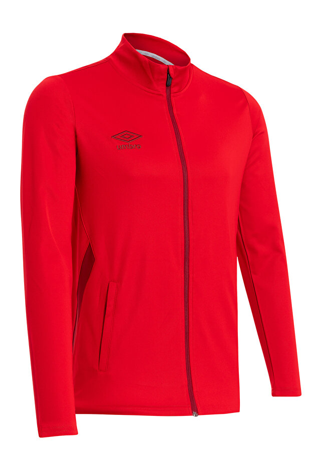 Men's Red Tracksuit Top - Fit Sports Jacket Zipped - TC-0121 Umbro Deer Camp Jacket Red