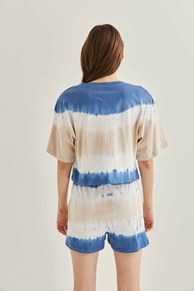 Πολύχρωμο μπλουζάκι Batik Dyeing Crop - 5