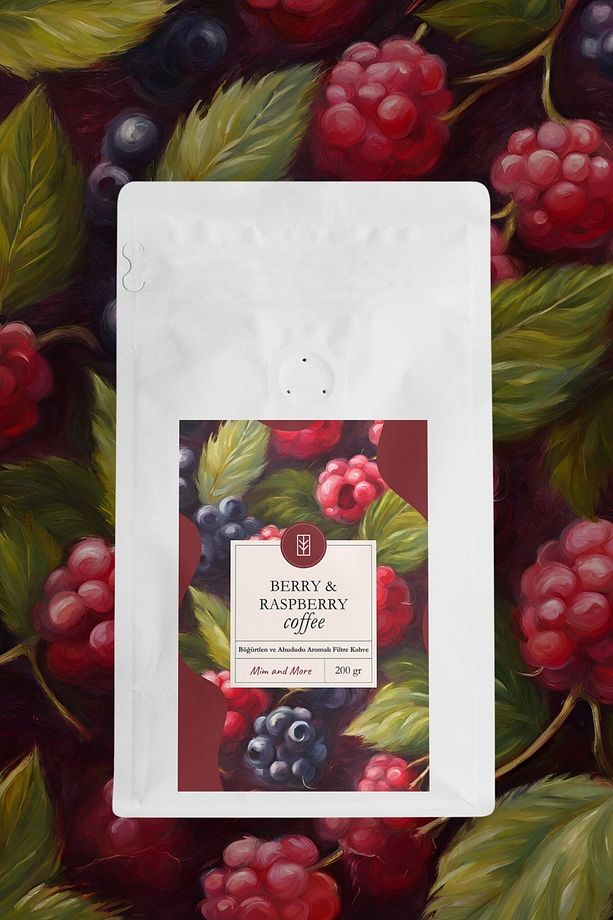Berry & Raspberry Coffee - Böğürtlen Ve Ahududu Aromalı Kahve Çekirdek Kahve, 200 gr - 2
