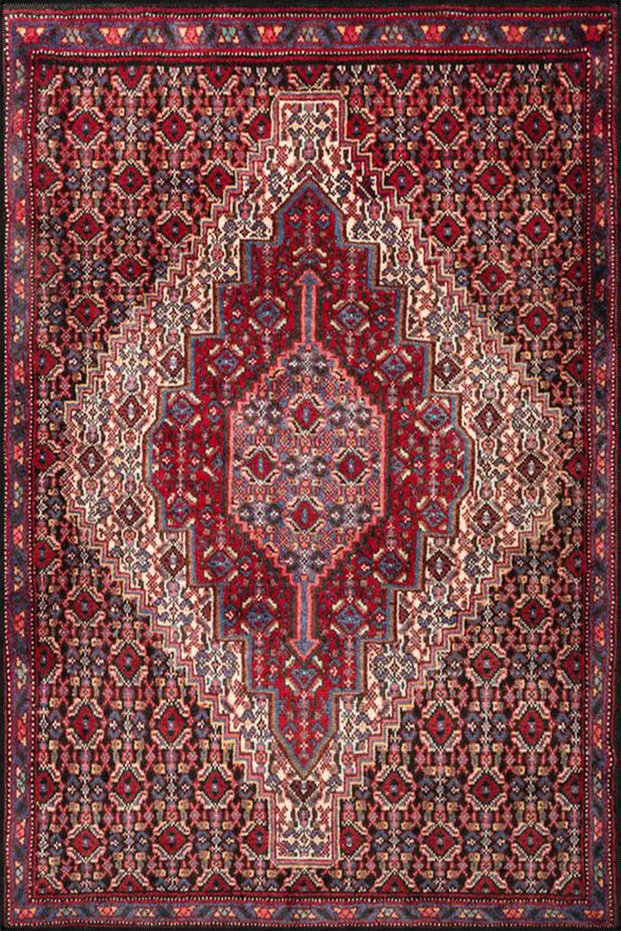 Red Baklava Flowing Motif Floral Colorful Traditional Woven Base and Decorative Carpet Miravip112