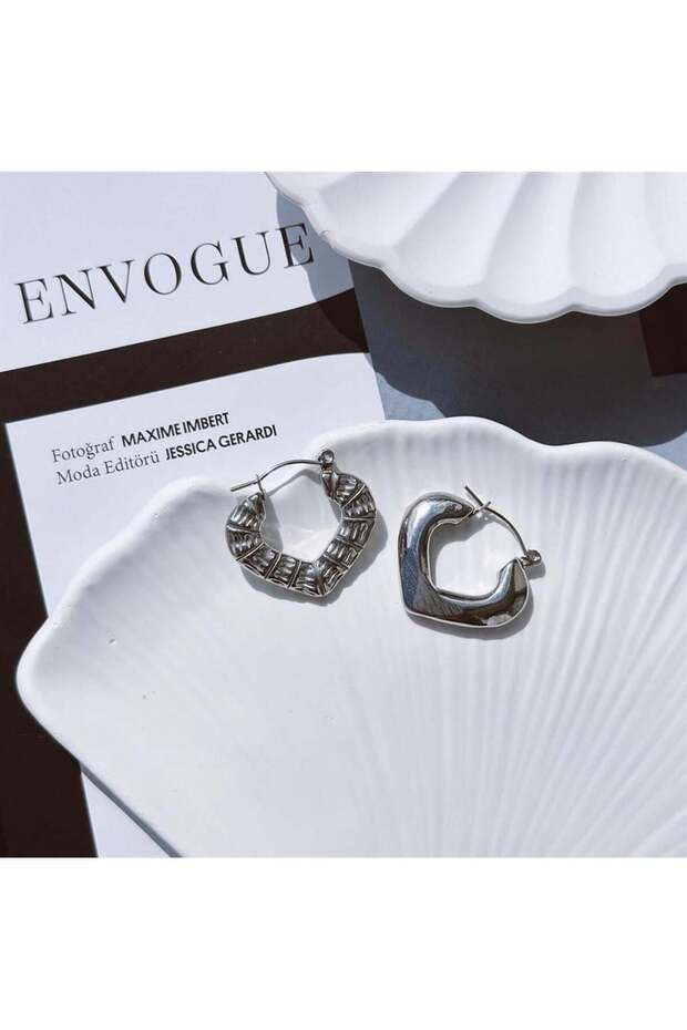 أقراط Loveis الرمادية - 1