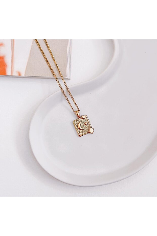 Star and crescent Çelik Kolye - 1