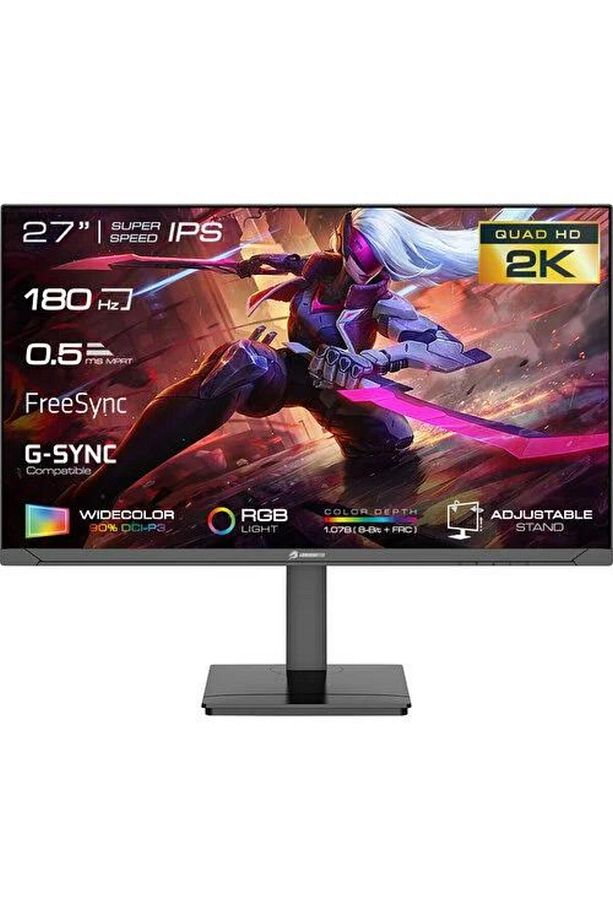 Gb-2719fqhd 27" 180hz 0.5ms Ss Ips Qhd 1.07b Color Depth Hdmı Dp Flat Gaming Monitör - 1