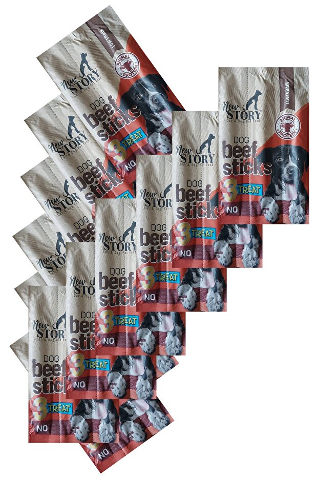 Sığır Etli Köpek Ödülü İri-Irk 11gr Extra Beef Sticks 12 adet 3lü - 1