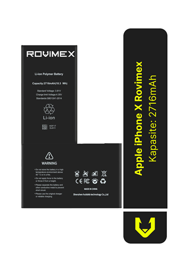 Apple Iphone X Batarya Pil Uyumlu - 2