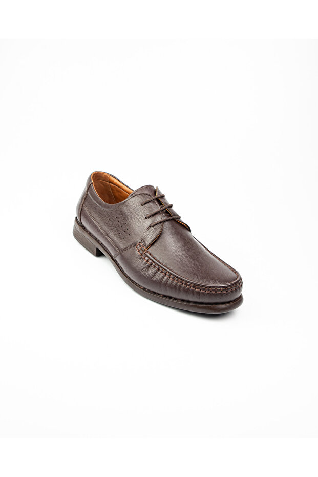 106796 Brown Leather Men's Casual Shoes