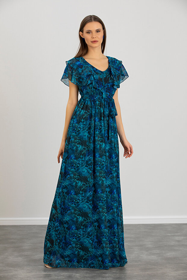 Uzun Şifon Elbise - 3