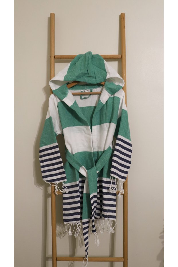 Unisex AMOR Peshtemal Bathrobe - 100% Cotton - Children's Bathrobe