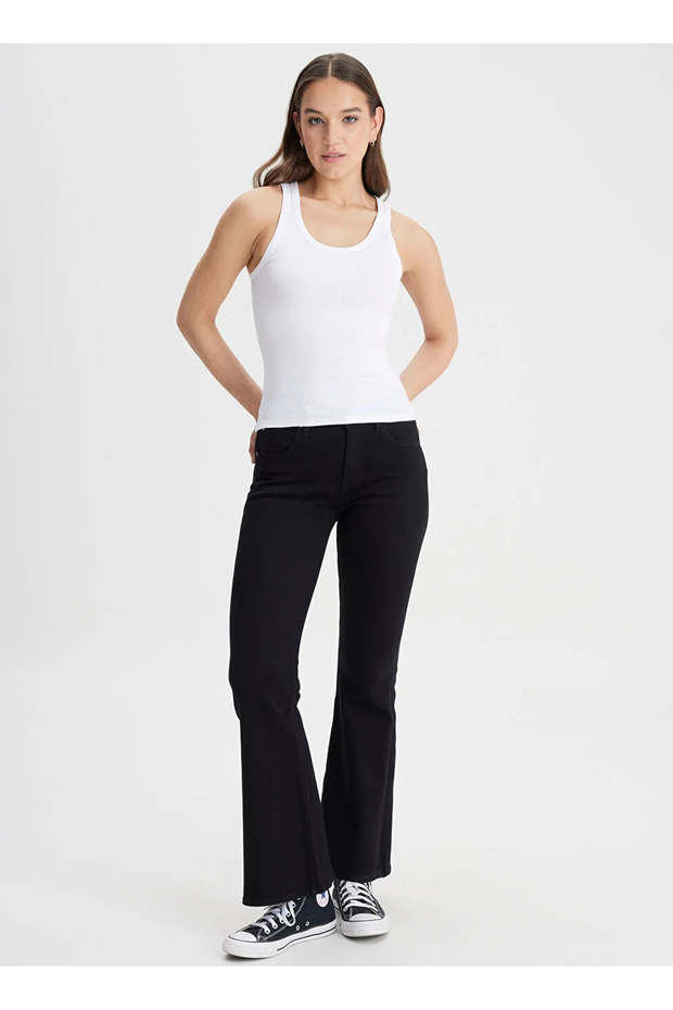 U-Neck White Women's T-Shirt L241615100-Sleeveless T-shirt