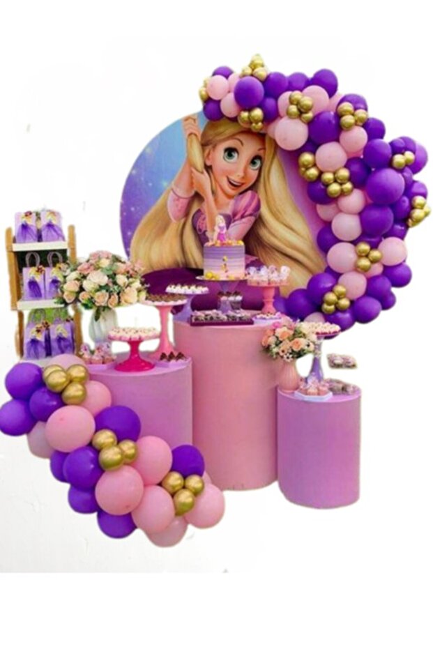 Rapunzel Balloon Chain 65 Pieces Rapunzel Birthday Concept Balloon