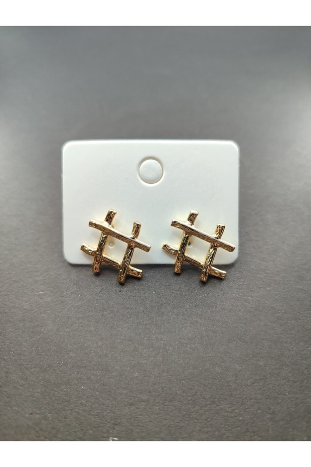 أقراط مربعة منقوشة - 2