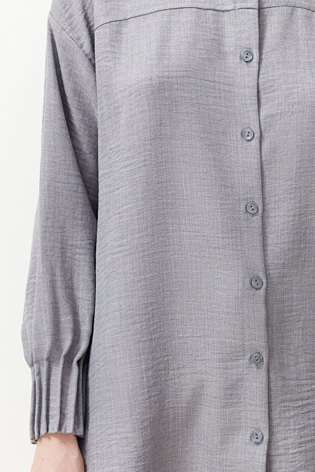 Túlméretes szürke len Aerobin ing - TCTSS24TG00065 - 5