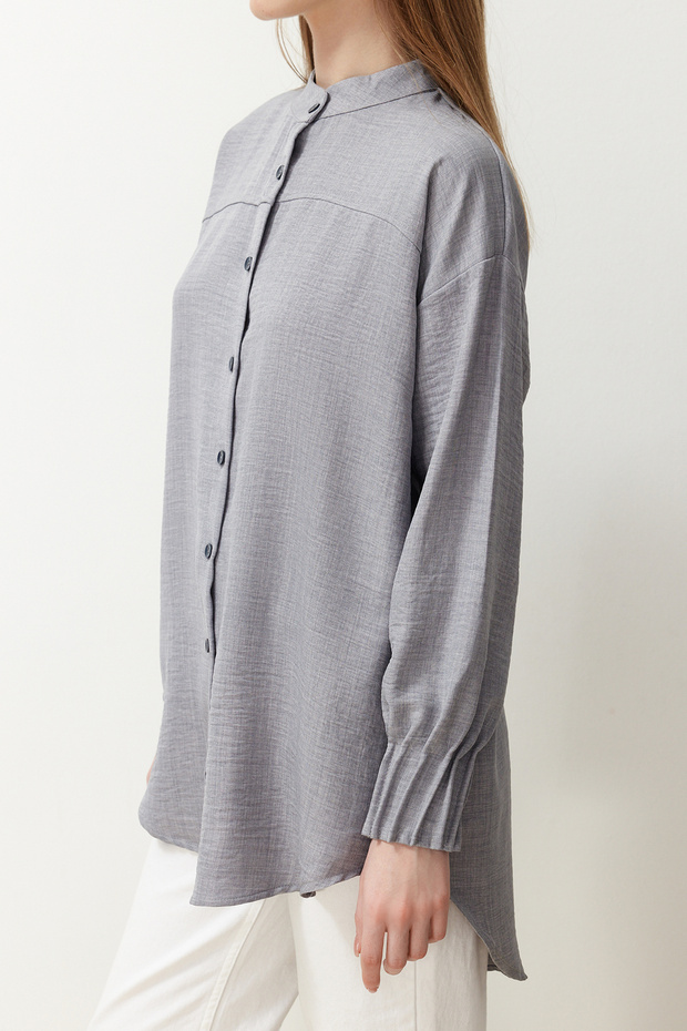 Túlméretes szürke len Aerobin ing - TCTSS24TG00065 - 6