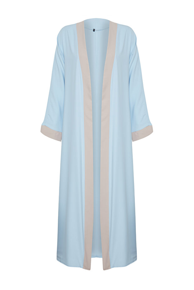 Niebieska długa jednoczęściowa czapka z daszkiem bez sukienki - Ferace/Abaya TCTSS24KF00009 - 7