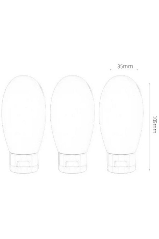 Seyahat Tipi Doldurulabilir Krem Şampuan Kutusu 3 lü Set - 5