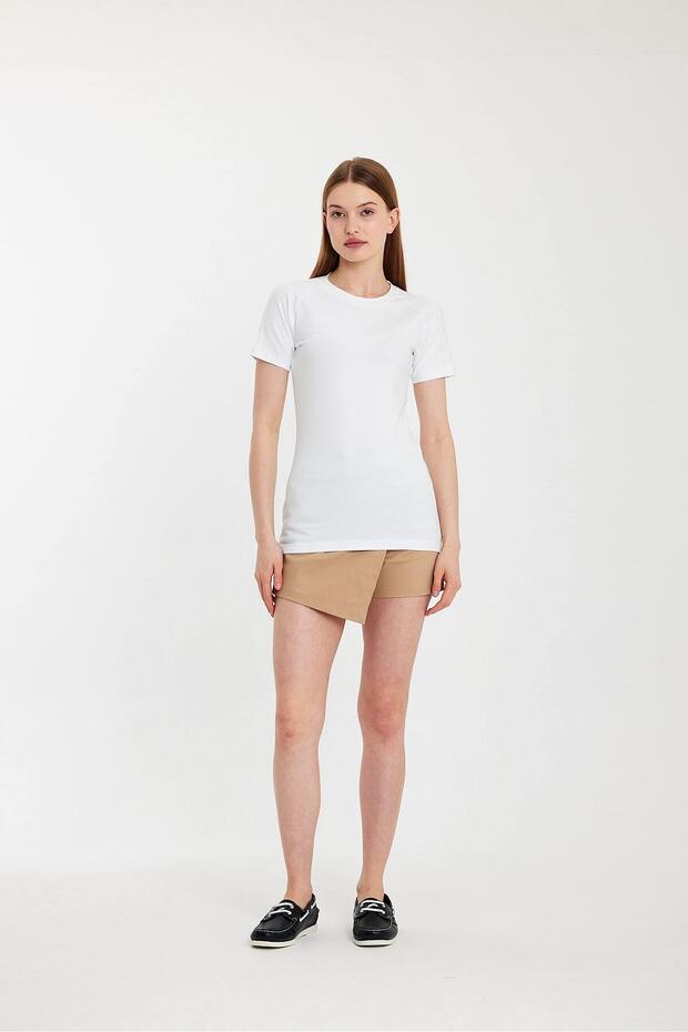 Comfortable Molded Cotton Basic T-Shirt - 3