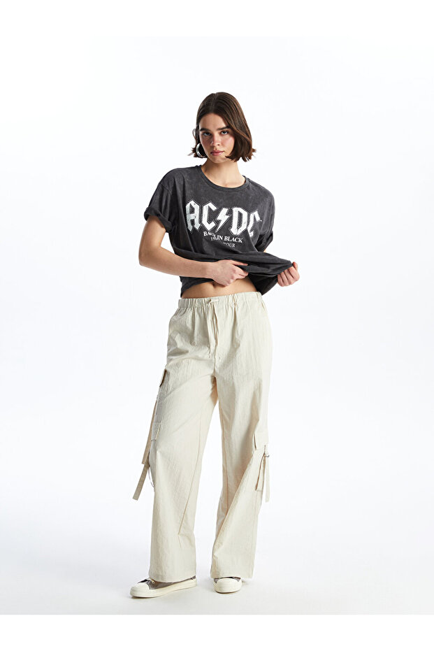 Elastic Waist Standard Fit Women's Cargo Pants