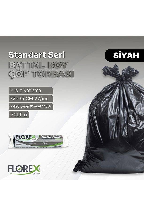Standart Battal Boy Siyah Çöp Poşeti X 10 Rulo - 3