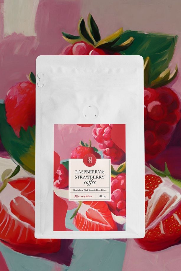 Raspberry & Strawberry Coffee - Ahududu Ve Çilek Aromalı Kahve Filtre Kahve, 200 gr - 3
