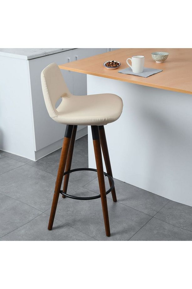 Retro 2'li Bar Taburesi - Krem - 107 cm - 2