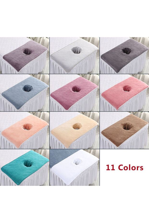 Spa Beauty Massage Bedspread Care Perforated Towel Soft Cotton 50x80 Cm