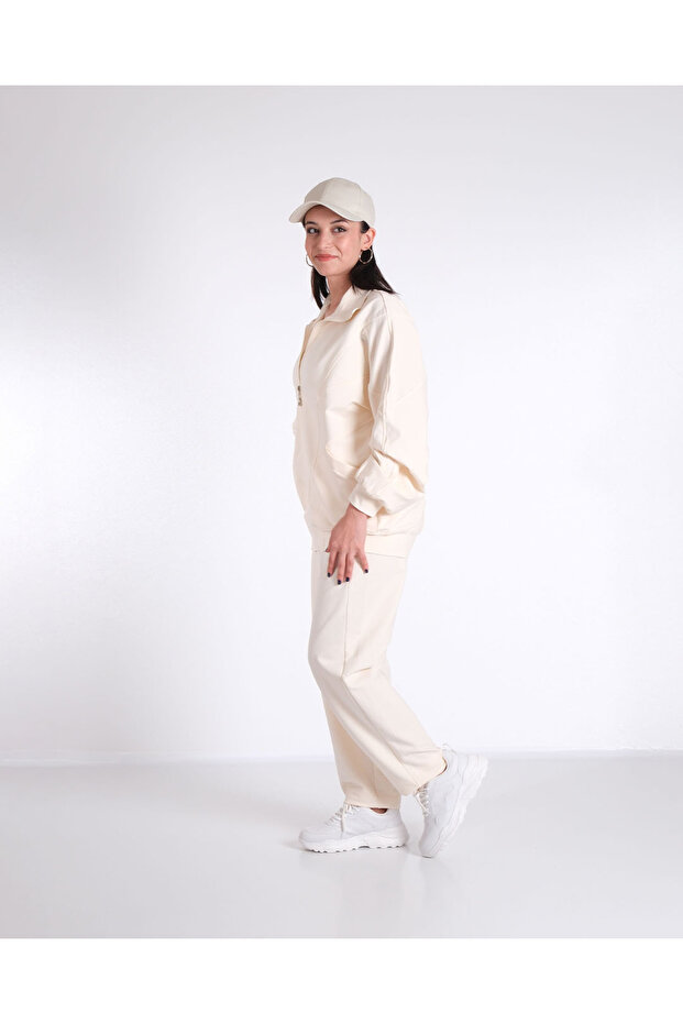 Fermuarlı Sweatshirt Takım - 4