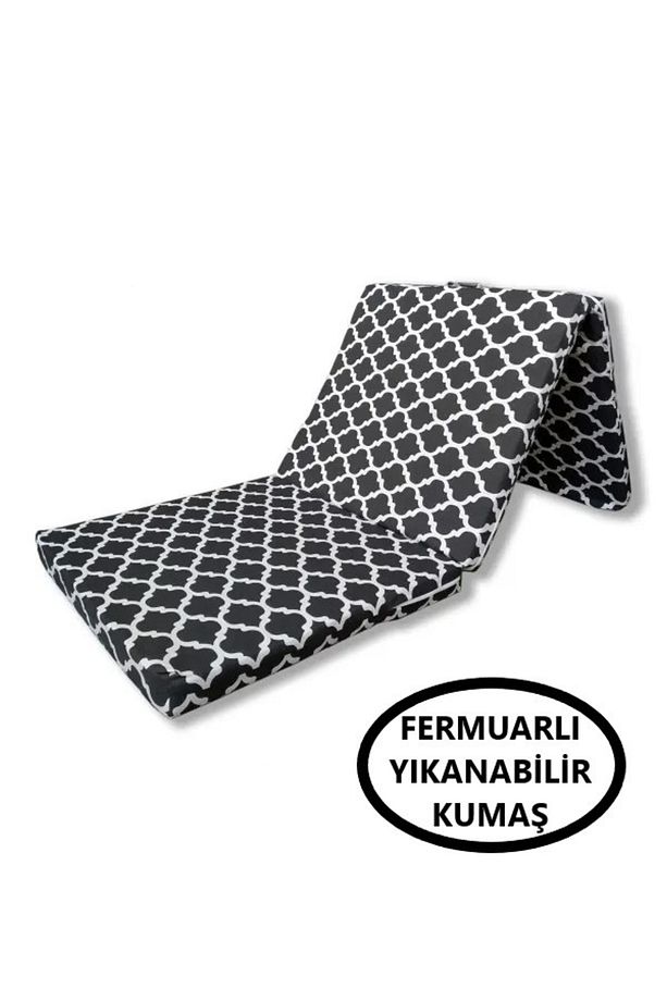 Katlanır Yer Yatağı Tek Kişilik Sünger Minder Yatak 70x180cm 6 Cm Grı Kalın Sunger Karacatı Model - 2